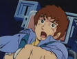 Amuro: his first time in the Gundam's cockpit